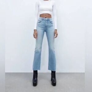 Zara Light Blue Flare Jeans